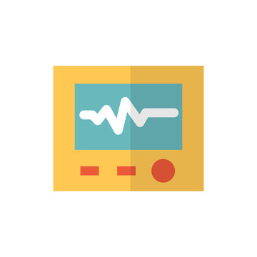 heart monitor icon vector flat style. medical icon