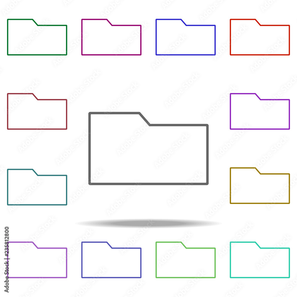 Poster folder icon. elements of finance in multi color style icons. simple icon for websites, web design, m