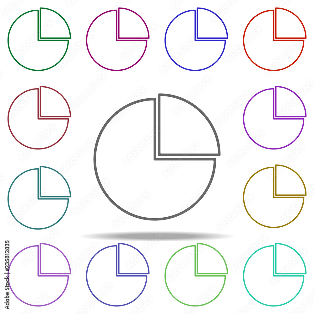 Poster pie icon. elements of finance in multi color style icons. simple icon for websites, web design, mobi