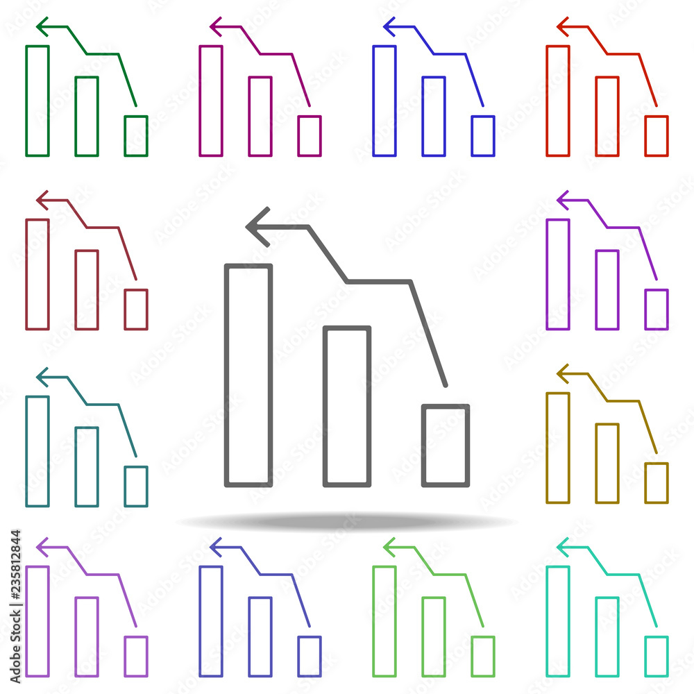 Poster statistics icon. elements of finance in multi color style icons. simple icon for websites, web desig