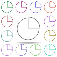 pie icon. Elements of finance in multi color style icons. Simple icon for websites, web design, mobile app, info graphics