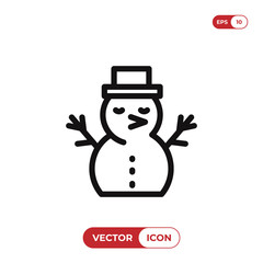 Snowman icon. Christmas,winter symbol. Flat vector sign isolated on white background. Simple vector illustration for graphic and web design.