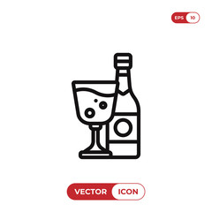 Wine icon. Alcohol,drink symbol