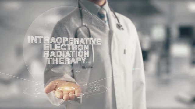 Doctor holding in hand Intraoperative Electron Radiation Therapy