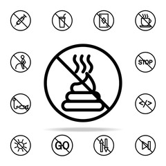 ban toilet icon. Ban icons universal set for web and mobile