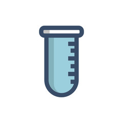 lab tube icon vector with fill outline style. medical icon