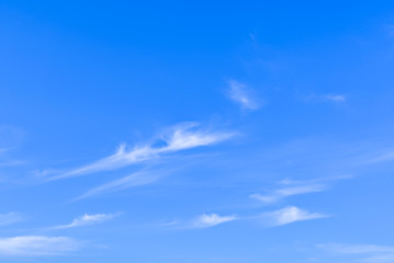blue sky with tiny clouds. environment concept.