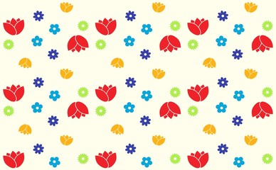 seamless floral pattern with colorful flowers