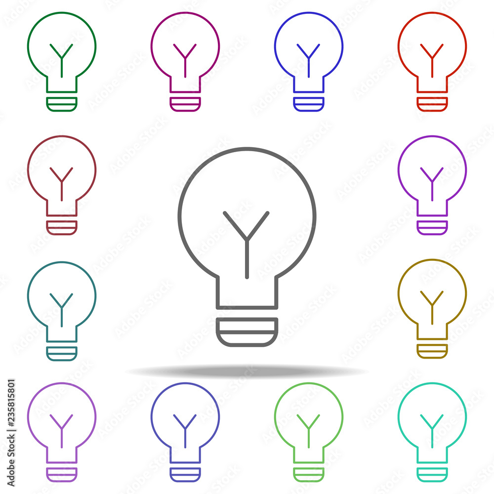 Poster lamp icon. elements of education in multi color style icons. simple icon for websites, web design, m
