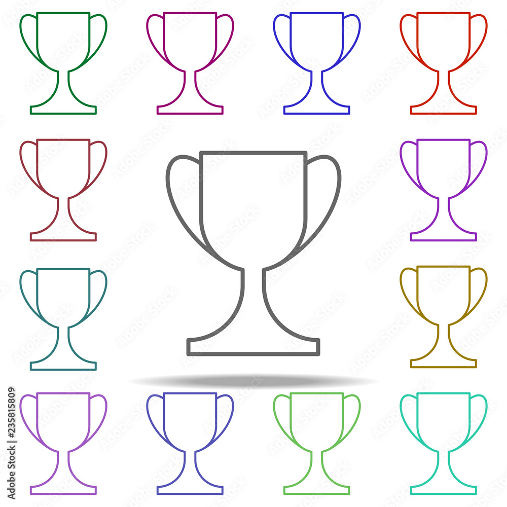 Poster cup icon. elements of education in multi color style icons. simple icon for websites, web design, mo