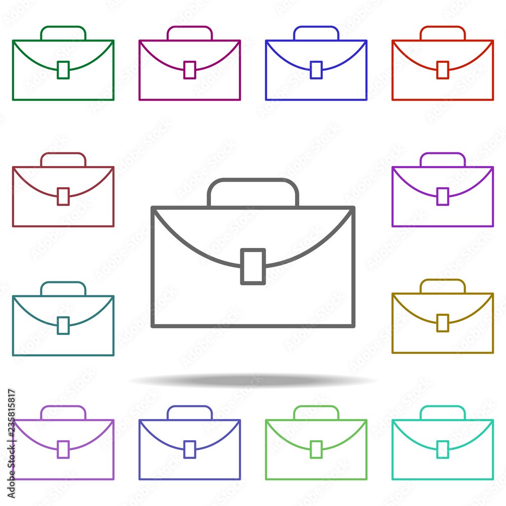 Poster portfolio icon. elements of education in multi color style icons. simple icon for websites, web desi
