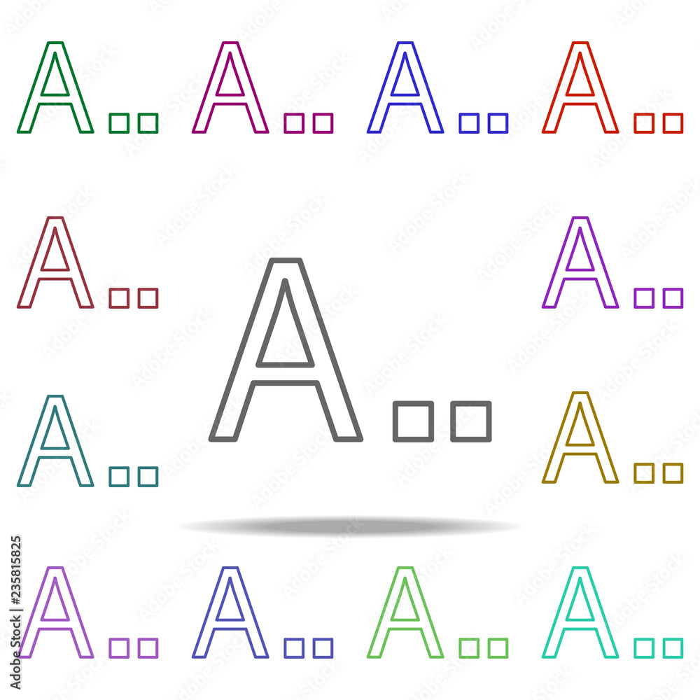 Poster letter a icon. elements of education in multi color style icons. simple icon for websites, web desig