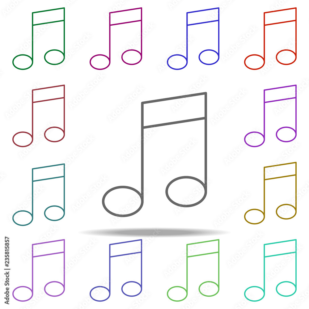 Poster note icon. elements of education in multi color style icons. simple icon for websites, web design, m