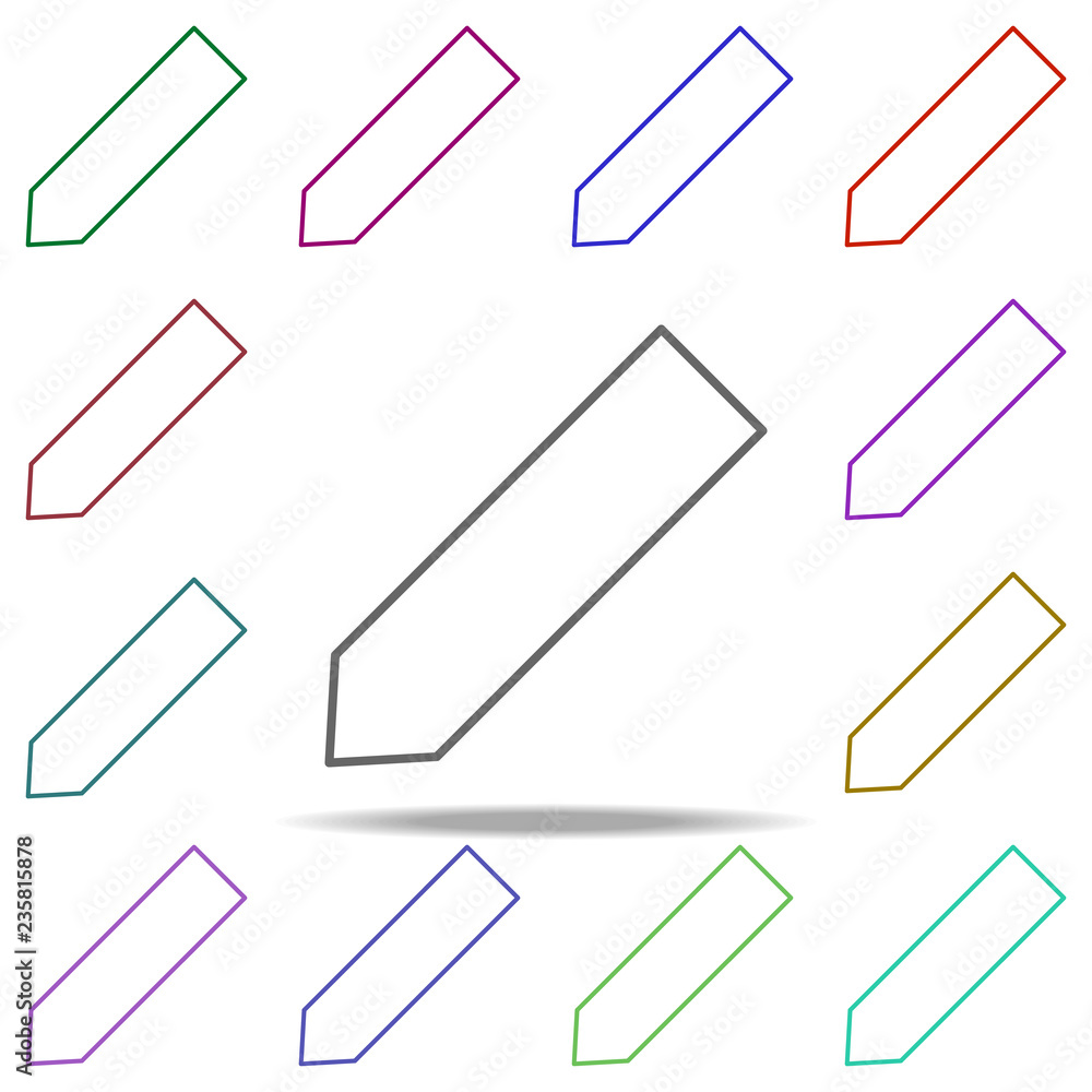Poster pen icon. elements of education in multi color style icons. simple icon for websites, web design, mo