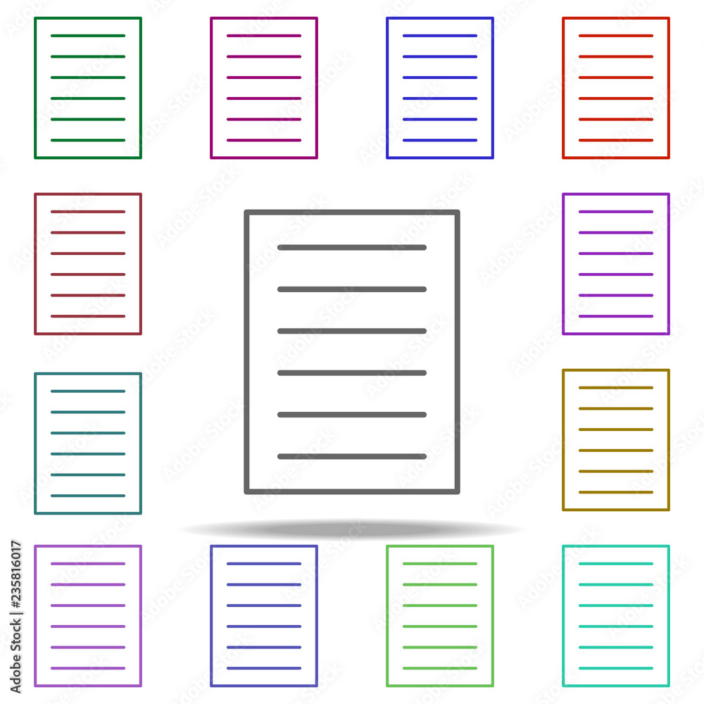 Aufkleber paper icon. elements of education in multi color style icons. simple icon for websites, web design, 