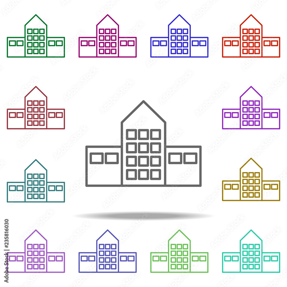 Poster school icon. elements of education in multi color style icons. simple icon for websites, web design,