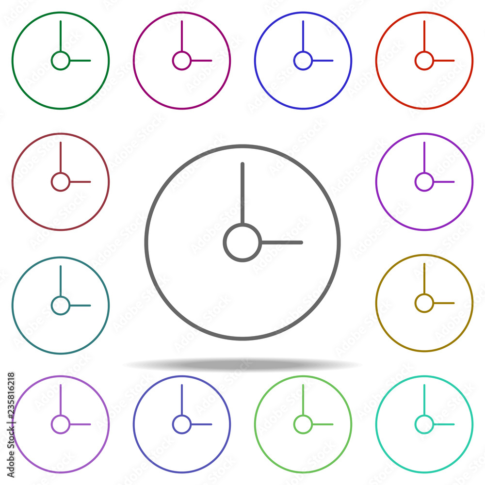 Aufkleber time watch icon. elements of education in multi color style icons. simple icon for websites, web des