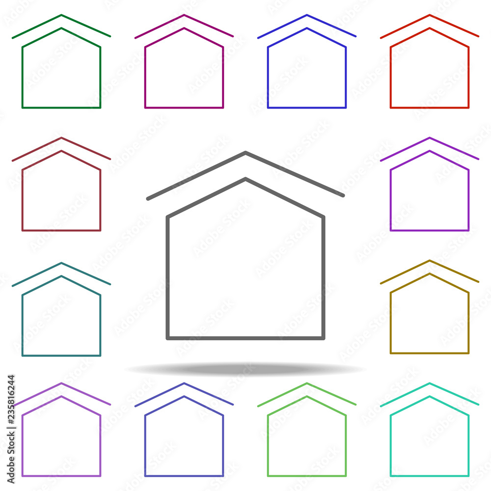 Poster house icon. elements of education in multi color style icons. simple icon for websites, web design, 