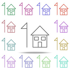 house icon. Elements of education in multi color style icons. Simple icon for websites, web design, mobile app, info graphics