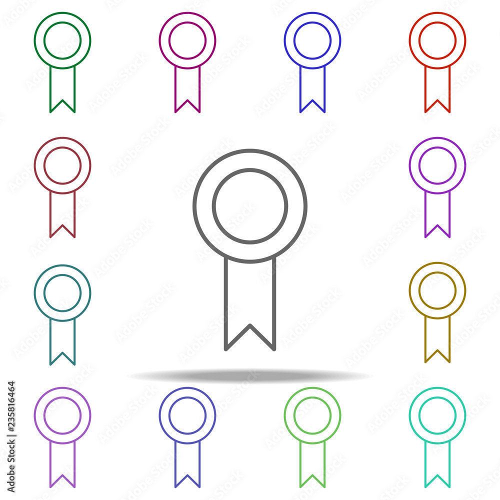 Poster difference medal icon. elements of education in multi color style icons. simple icon for websites, w