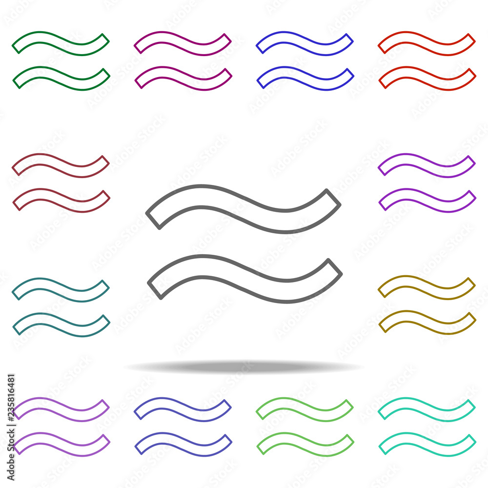 Poster about icon. elements of education in multi color style icons. simple icon for websites, web design, 