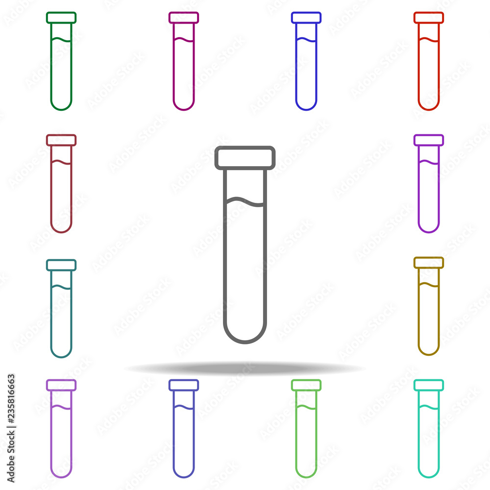 Poster flask icon. elements of education in multi color style icons. simple icon for websites, web design, 