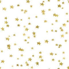 Seamless Gold Star Background Pattern
