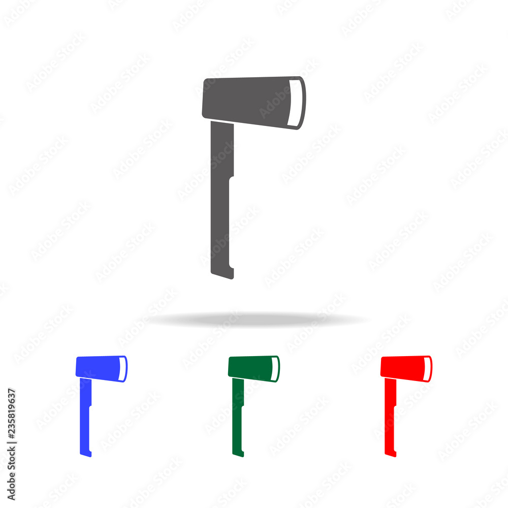 Poster fire axe icon. elements of fireman in multi colored icons. premium quality graphic design icon. simp