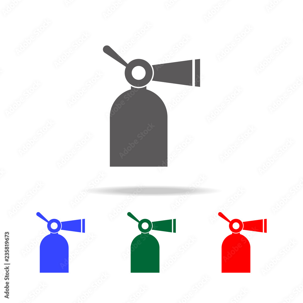 Poster fire extinguisher icon. elements of fireman in multi colored icons. premium quality graphic design i