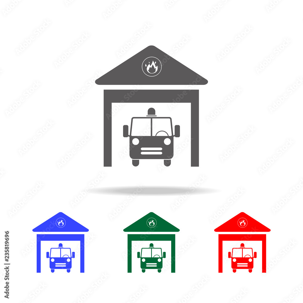 Aufkleber fire station icon. elements of fireman in multi colored icons. premium quality graphic design icon. 