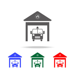 fire station icon. Elements of fireman in multi colored icons. Premium quality graphic design icon. Simple icon for websites, web design, mobile app, info graphics