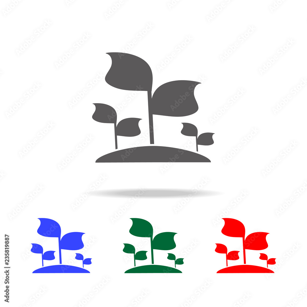 Poster seedlings icon. elements of garden in multi colored icons. premium quality graphic design icon. simp