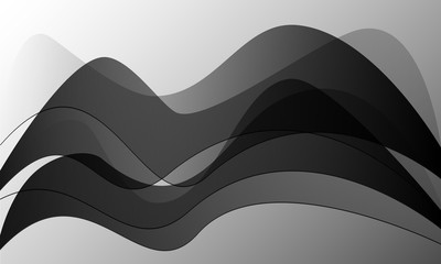 Gray waves with drop shadows