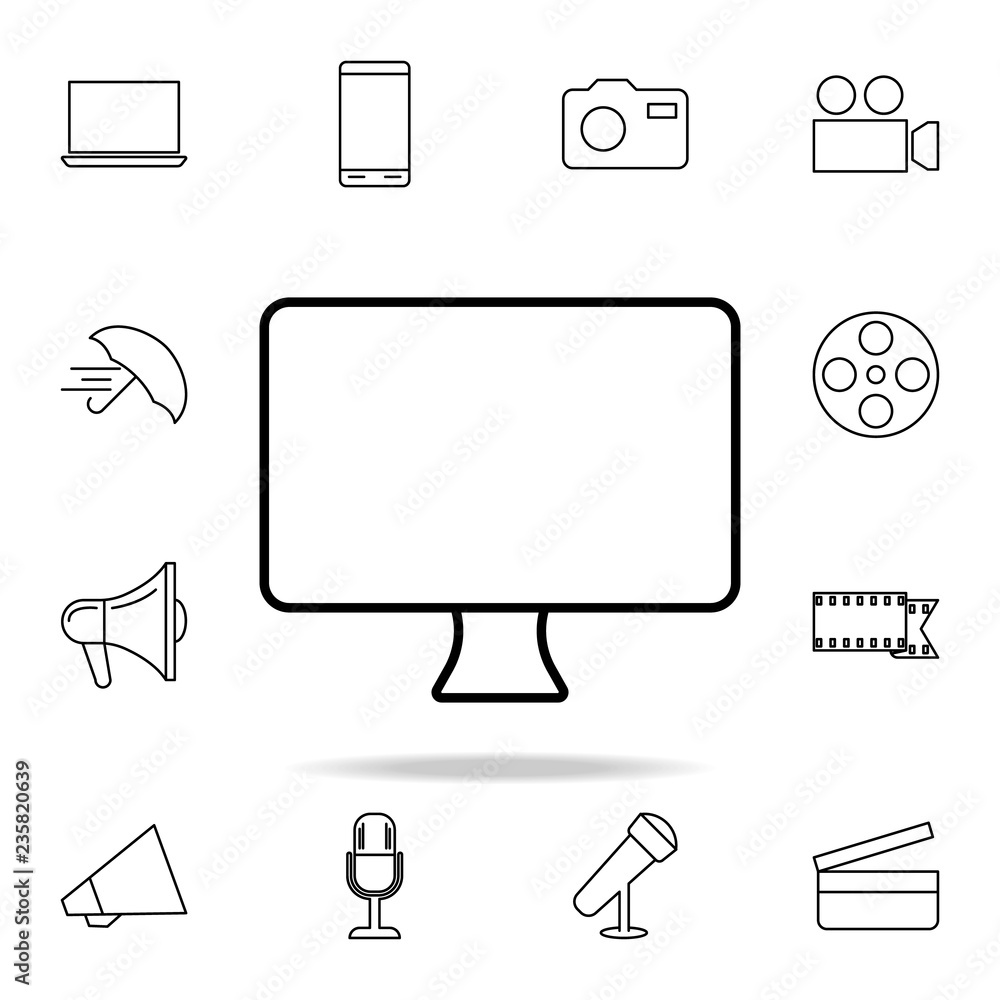 Poster monitor icon. detailed set of simple icons. premium graphic design. one of the collection icons for 
