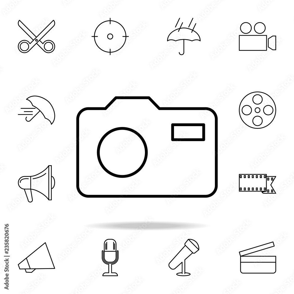 Poster camera icon. detailed set of simple icons. premium graphic design. one of the collection icons for w