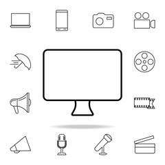 monitor icon. Detailed set of simple icons. Premium graphic design. One of the collection icons for websites, web design, mobile app