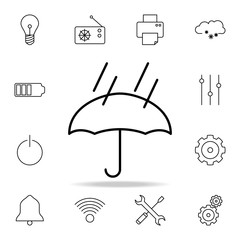 umbrella and rain icon. Detailed set of simple icons. Premium graphic design. One of the collection icons for websites, web design, mobile app