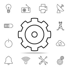 gear icon. Detailed set of simple icons. Premium graphic design. One of the collection icons for websites, web design, mobile app
