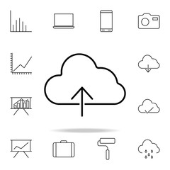 cloud upload icon. Detailed set of simple icons. Premium graphic design. One of the collection icons for websites, web design, mobile app