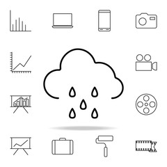 rainy cloud icon. Detailed set of simple icons. Premium graphic design. One of the collection icons for websites, web design, mobile app