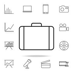 suitcase icon. Detailed set of simple icons. Premium graphic design. One of the collection icons for websites, web design, mobile app