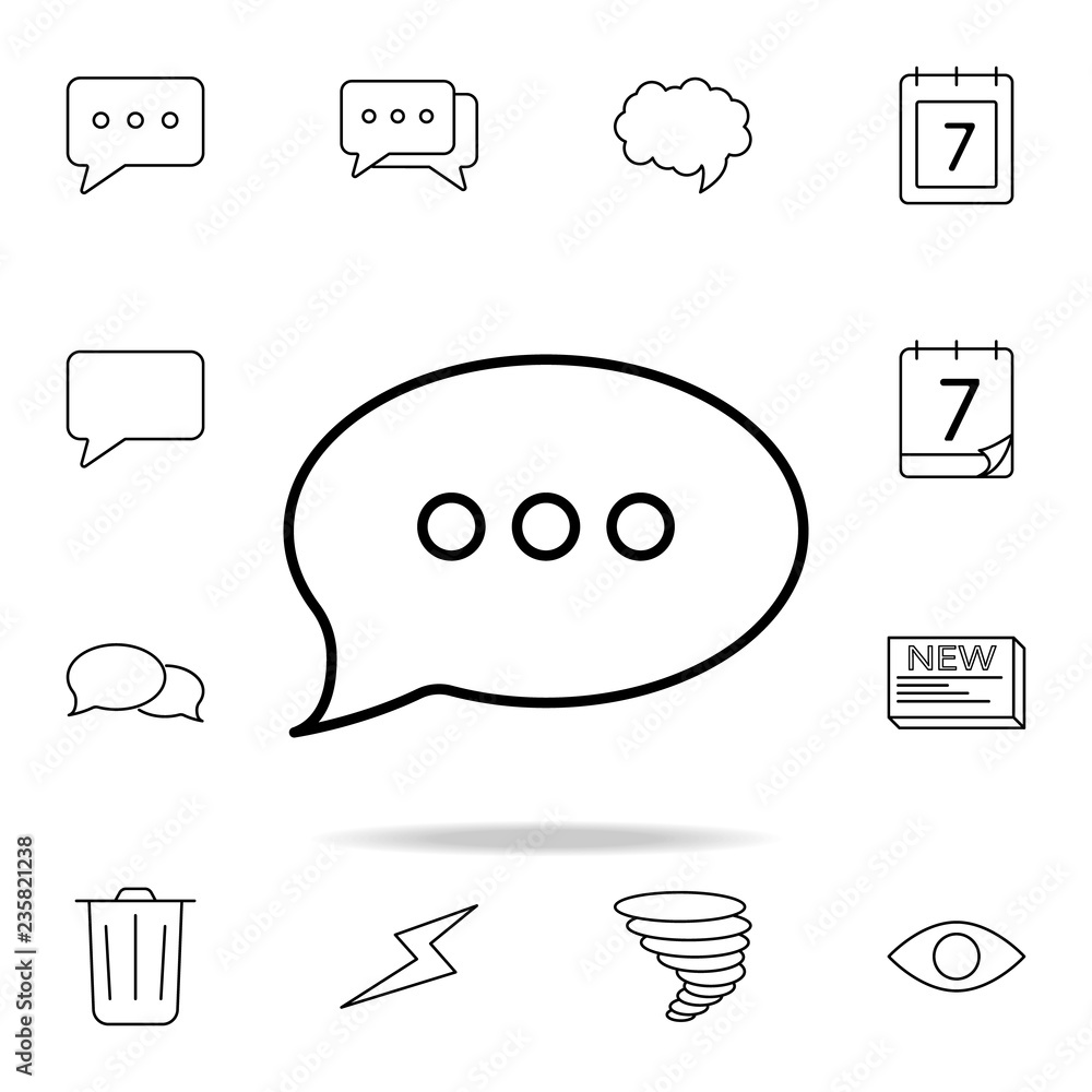 Aufkleber bubble messages icon. detailed set of simple icons. premium graphic design. one of the collection ic