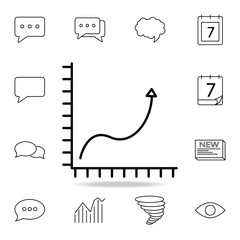 growth chart icon. Detailed set of simple icons. Premium graphic design. One of the collection icons for websites, web design, mobile app