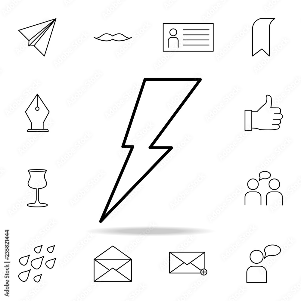 Poster lightning icon. detailed set of simple icons. premium graphic design. one of the collection icons fo