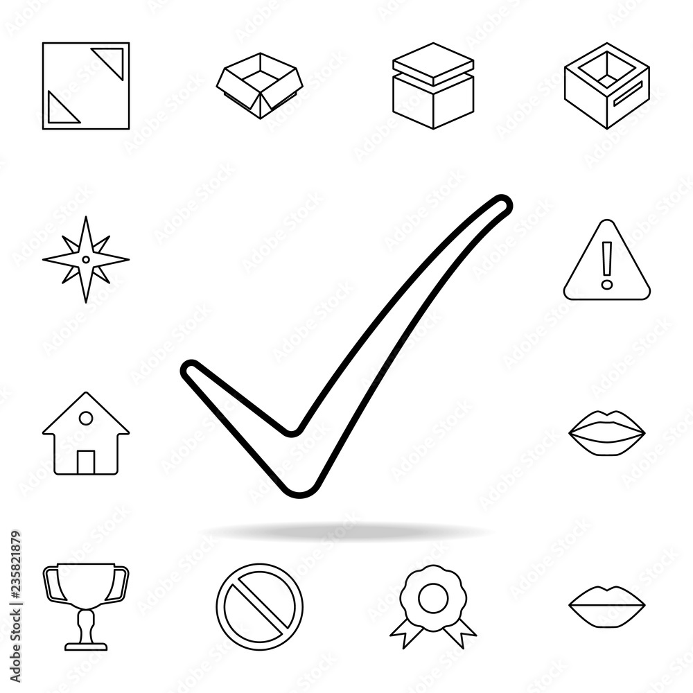 Poster sign checked icon. detailed set of simple icons. premium graphic design. one of the collection icons