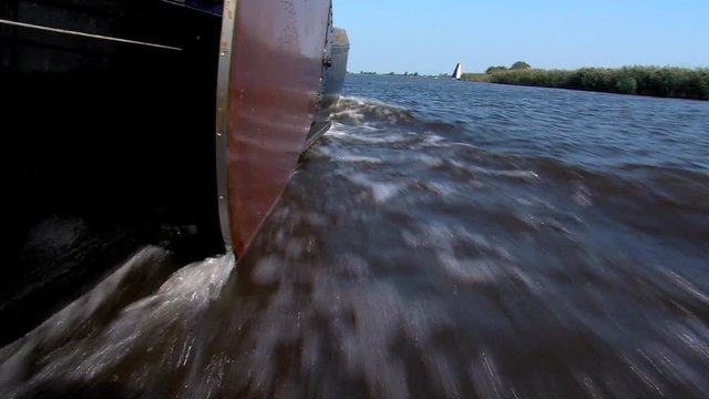sailing with classic boats on inhore water Friesland The Netherlands