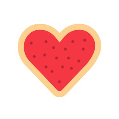 strawberry cookies icon,xmas food flat design