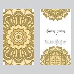 Vintage Invitation or wedding card. Vector illustatration. The front and rear side