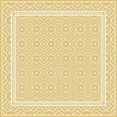 Design print. The pattern of geometric ornament. Vector illustration. The idea for design prints for neck scarves, carpets, bandanas