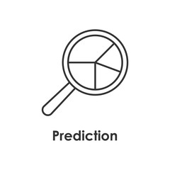 magnifier, search, prediction icon with name